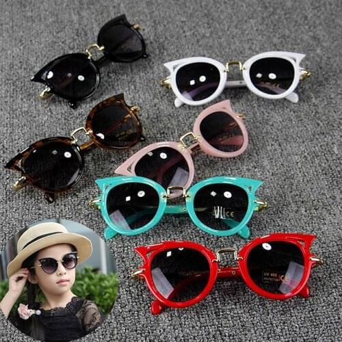 New Retro Cat Eyes Kids Sunglasses Baby Wild British Style Metal Sunglasses Uv400 Protection Children Girls Boys Sunglasses