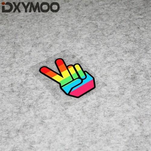 JDM D1 OH Yeah Motorbike Stickers Finger Winner Victory Fashion Guitar Auto Window Decal Bumpers 10x7cm