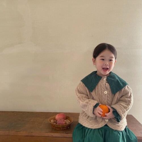 Girl Sweater Kids Knitting Outwear Tops 2021 Classic Fleece Thicken Warm Winter Autumn Overcoat Homewear Children Clothing