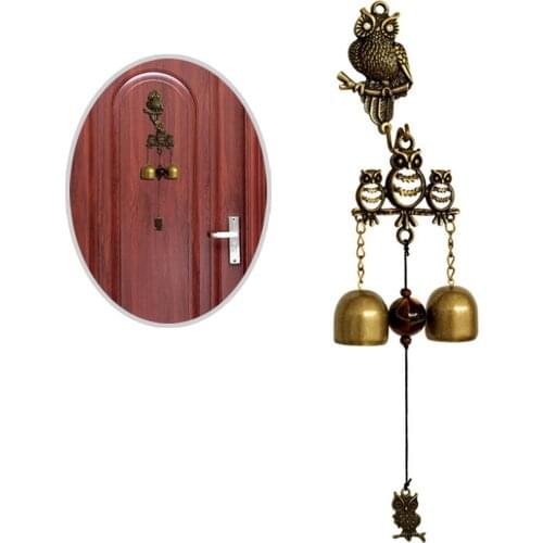 Owl Shopkeepers Entrance Wind Chime Lightweight Unique Hanging Doorbell Home Decor He