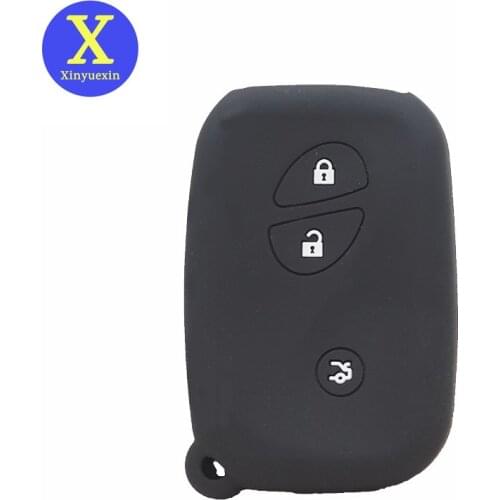 Xinyuexin Silicone Car Key Case Cover Fit for Lexus IS GS RX ES NX LS RC LX Remote Keyless Enter Silica Gel Car-styLing 3Buttons
