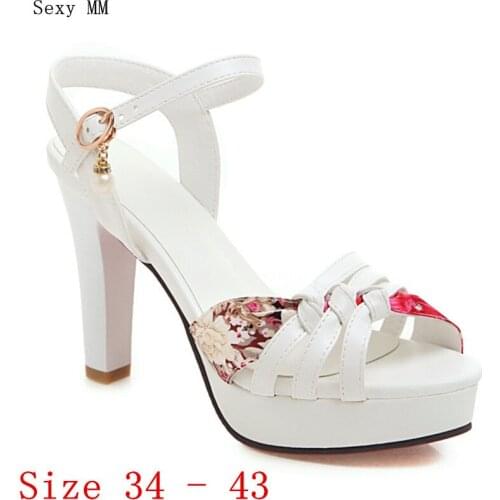 Women High Heel Sandals Shoes Woman High Heels Platform Gladiator Sandals Pumps Plus Size 34 - 40 41 42 43