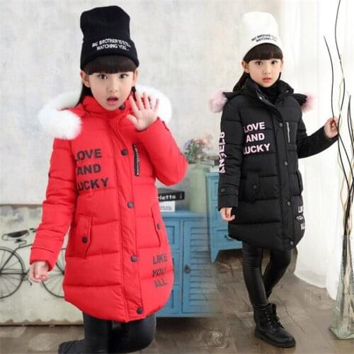 Girl Winter Jacket Childrens Thicken Jacket Kids Cotton-padded Clothes Winter Jacket Girl Park Lively Winter Hoodie Coat Girls