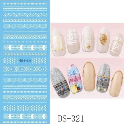 1 Pc Lovely Water Nail Stickers A Variety Of Styles Of Plants Series And Different Flag Series Nail Stickers DS321-332