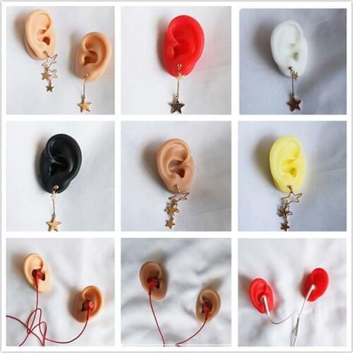 1 Pieces New Silicone Ear Model Professional Practice Piercing Tools Earring Ear Stud Display Can Be Reused Body Jewelry Tools