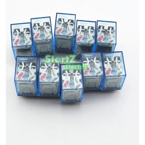 10Pcs Relay LY2NJ 12V DC Small relay 10A 8PIN Coil DPDT