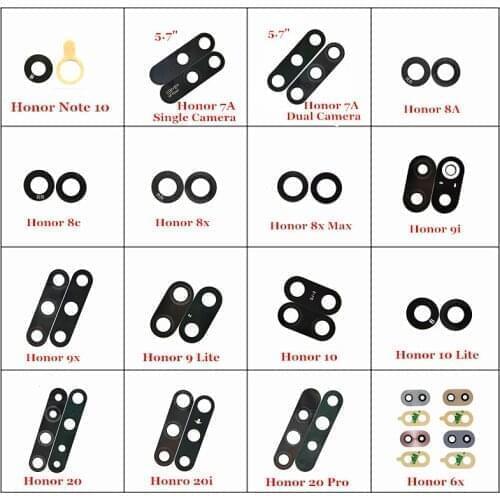 10x Rear Back Camera Glass Lens with Sticker For Huawei Honor 6x 7A 8A 8C 8X Max 9i 9x 9 10 Lite 20 Pro 20i Note 10