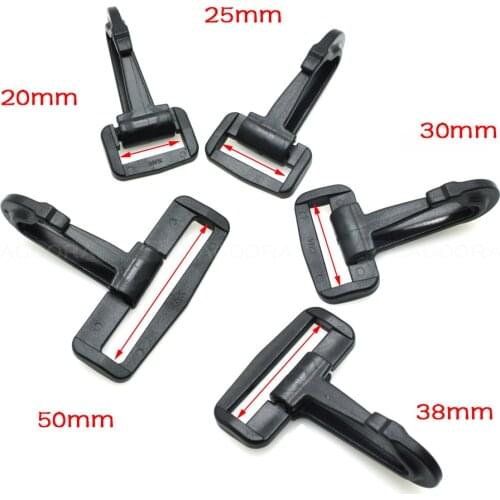 2pcs Olecranon hook Plastic Snap Hooks Rocker Style For Backpack Strap Paracord Lanyard Webbing 20mm 25mm 30mm 38mm 50mm