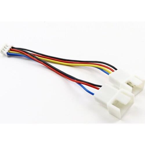 2PCS PC Graphics card 2.0 Motherboard PH2.0 4 Pin To 3/4 Pin CPU PWM Fan Adapter Cable Connector 1 to 2 Y Splitter cord cable