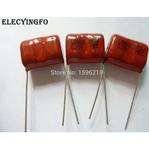 20pcs CBB 183 630V 183J CBB28 0.018uF 18nF P15 Metallized Polypropylene Film Capacitor