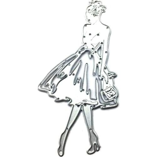 2020 Catwalk Girl Metal Cutting Dies Stencil Scrapbooking DIY Album Stamp Paper Card