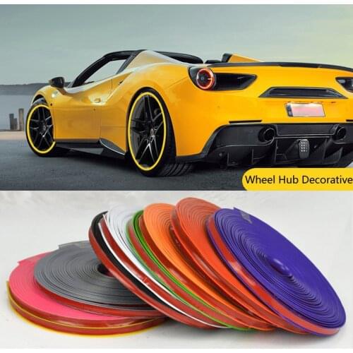 8m/Roll Car Rim wheel Hub Sticker Protector For Mitsubishi Asx Lancer 10 Outlander Pajero Sport L200 Colt Carisma Galant Grandis