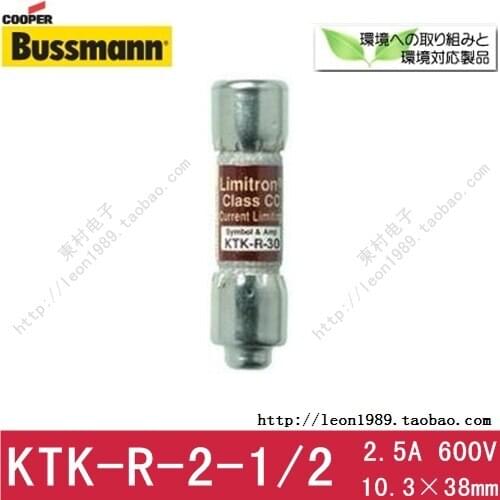 Bussmann ceramic fuse Limitron Class CC Fuse KTK-R-2-1 / 2 600V