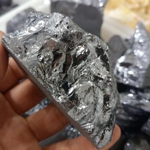 Dhxyzb 50-250g natural Single crystal silicon terahertz stone original Rock raw mineral quartz Specimen Healing Reiki home Decor