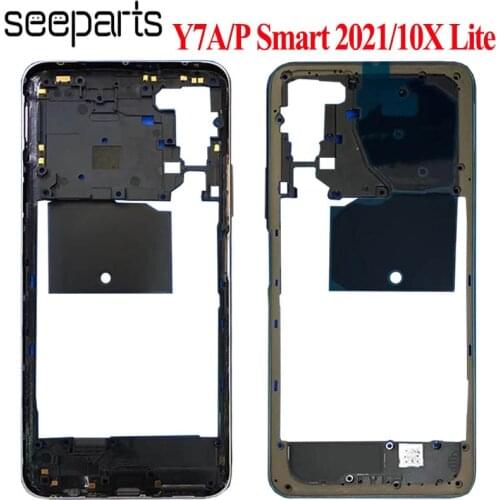 For Huawei P Smart 2021 / Y7A / Honor 10X Lite Middle Frame Plate Housing Bezel LCD Support Mid Faceplate Bezel Replacement Part