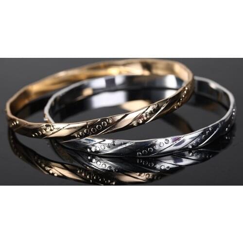 Dubai Gold Bangle Morocco Womens Wedding Charm Gold Bracelet