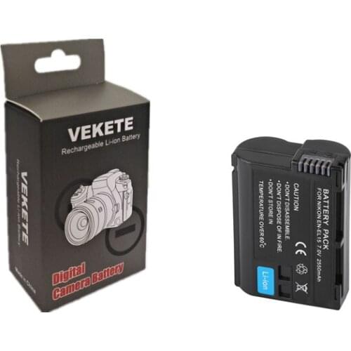 6pc/lot EN-EL15 batteries EN EL15 Camera Battery pack For Nikon D600 D610 D600E D800 D800E D810 D7000 D7100 d750 V1 MH-25