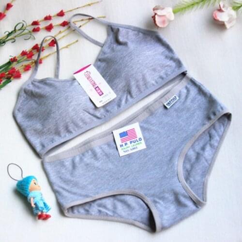 Cotton Training Bra Set for Girls Bras Children Bra for Teenagers Lingerie Teen Bra Set Teenage Underwear Girls 8-16 Years Old