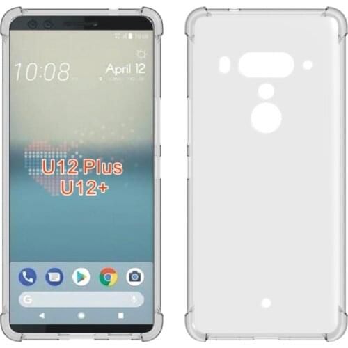 Crystal Clear Anti-slip Anti-Scratch Shockproof Durable Flexible TPU soft Case Cover for HTC U12+/U12 plus