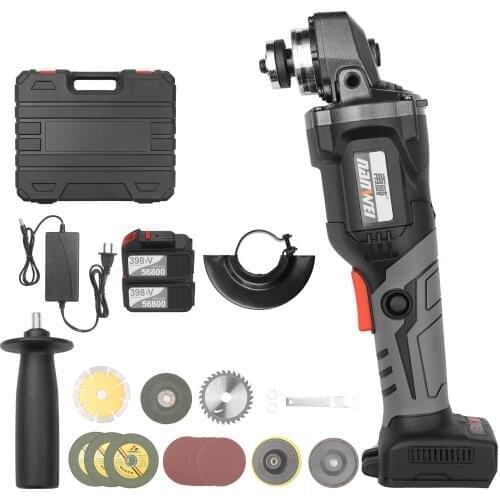 21V Brushless Angle Grinder Tool Mini Cordless Polishing Cutting Machine 100mm Variable Speed 4.0Ah Lithium-Ion Metal Cutter