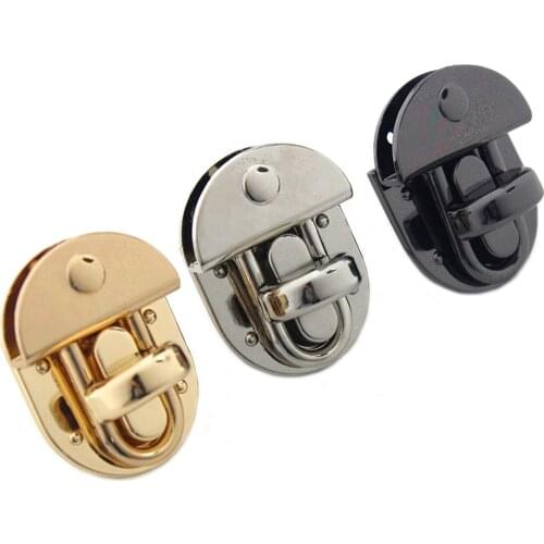 1pcs Metal Oval Shape Turn Lock Lock Twist Clasp Leather Craft Women Handbag Shoulder Bag Purse DIY Hardware