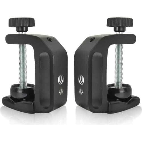 Multi Functional C-Clamp, Universal Standard Size with 1/4 inch & 3/8 inch Female Screw Thread Hole, Premium Enhanced Quality Al