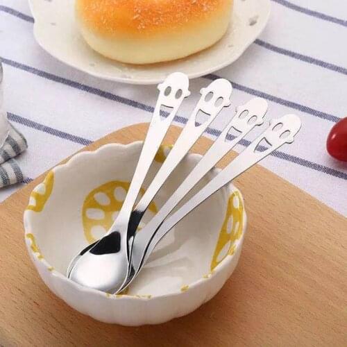 1Pcs Dinnerware Set Stainless Steel Cutlery Set Salad Fork Dessert Spoon Tableware Smile Heart Pattern Tableware Kitchen Home
