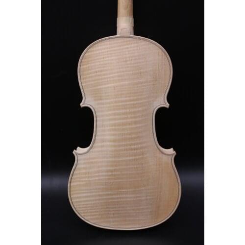 Unfinished 4/4 Violin Handmade Violin Stradivari Model Flame Maple Spruce #3240