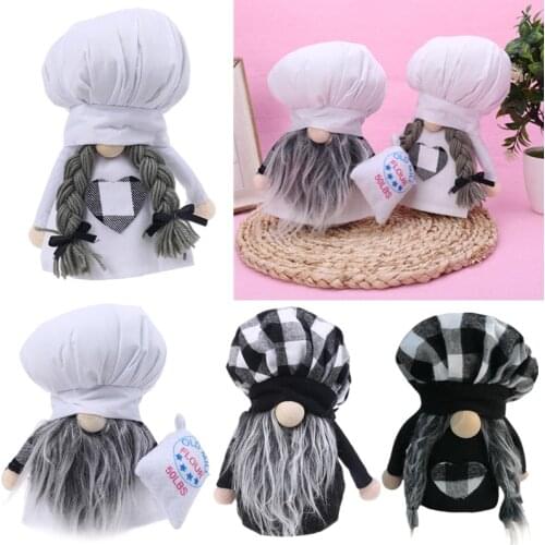 Valentines Day Couple Doll Cooking Tomte Gnome Decor Handmade Baby Plush Doll Swedish Stuffed Doll Toys Home Kids Room Decor