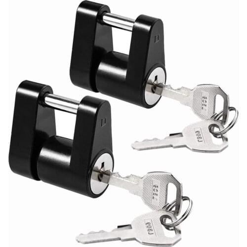 Portable Black Trailer Hitch Coupler Lock Dia 6MM/1/4 Inch, 3/4 Inch Black Color For Tow Boat Coupler Towing Hauling Tools