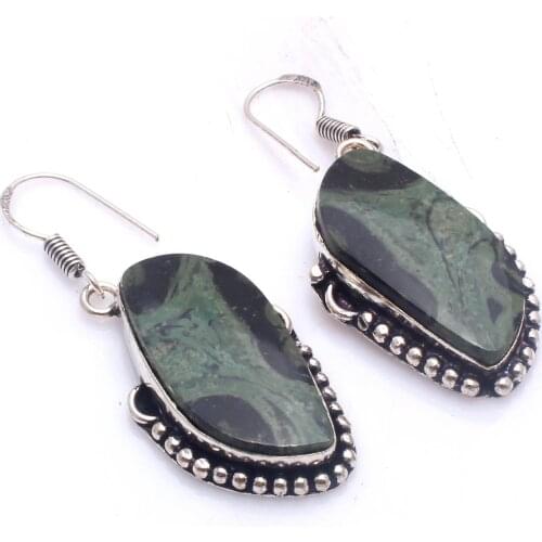 Genuine Star Galaxy Silver Overlay on Copper Earrings , Hand made Women Jewelry Gift, E5858