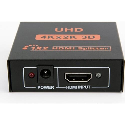UHD 4K HDMI Splitter Distributer 1X2 HDMI 1 Input 2 Output HUB Repeater 3D UHD 1080p 4Kx2K Video for HDTV DVD