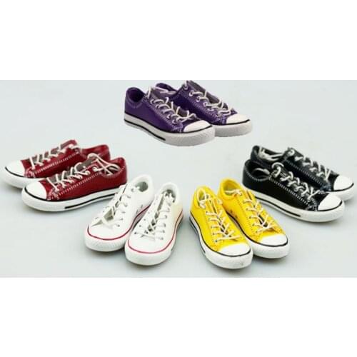 1/6 Scale 5 Color Sports Shoes Female Canvas Shoes Sneakers with Laces Fit 12" Action Figure Doll Model Toy