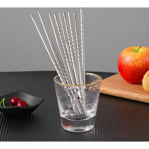1 Pair Durable Stainless Steel Food Stick Chopsticks Chinese Traditional Flowers Pattern Stainless Steel Chopsticks Tableware