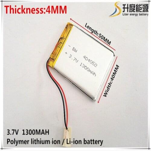 1pcs [SD] 3.7V,1300mAH,[404050] Polymer lithium ion / Li-ion battery for TOY,POWER BANK,GPS,mp3,mp4,cell phone,speaker
