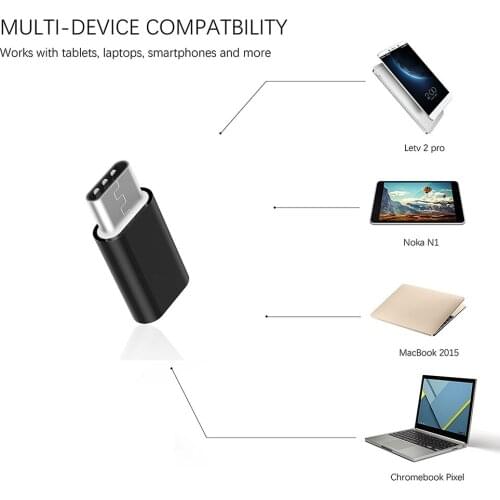 1PC Type-C Female Connector to Micro USB 2.0 Male USB 3.1 Converter Data Adapter High Speed Android Certified Phone Accessories