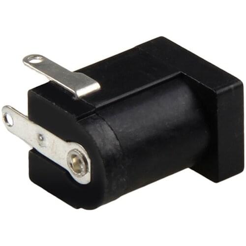 10Pcs PCB Mount 5.5 x 2.1 mm Female DC Power Black Jack Plug Socket Connector