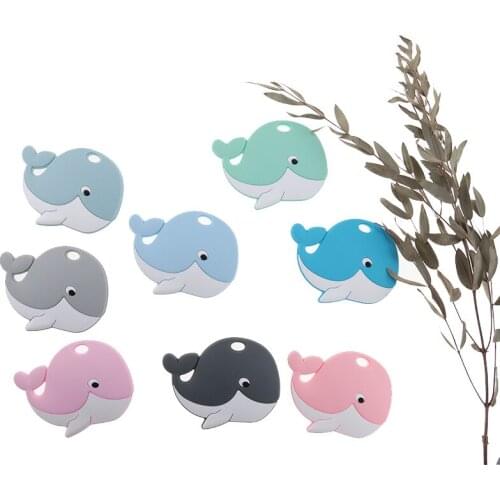 20pcs Whale For Babies Silicone Teethers Baby Silicone Teething Baby Toys Teether For Teeth BPA Free Nurse Accessories Goods