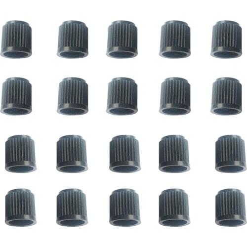 20PCS Black Plastic Auto Car Wheels Tire Valve Stem Lid Air Dust Cover