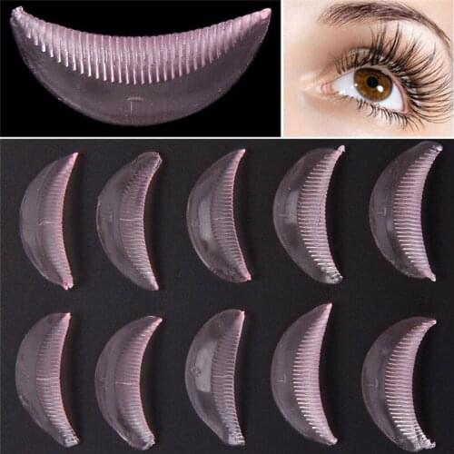 3/5 Pairs 4.8cm Transparent Silicone Eyelashes Lift Lifting Curler Eye Lash Extension Graft Brush Tool Accessories