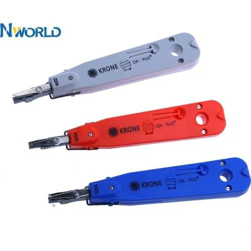 3PCS Portable KRONE LSA-Plus Punch Down Tool Kit With Sensor For Telecom Phone Wire RJ11 Ethernet LAN Network Cat5 RJ45 Cable