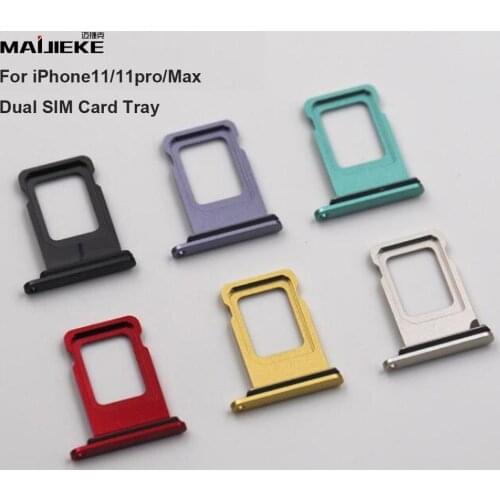5PCS New Dual Sim Card Holder Slot Tray for iPhone 11 SIM Card Tray for iPhone 11 pro max Waterproof Dual SIM Card Tray