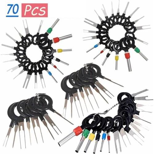 70Pcs Car Terminal Removal Tool Kit Wire Connector Pin Release Extractor Puller Brand New And High Quality