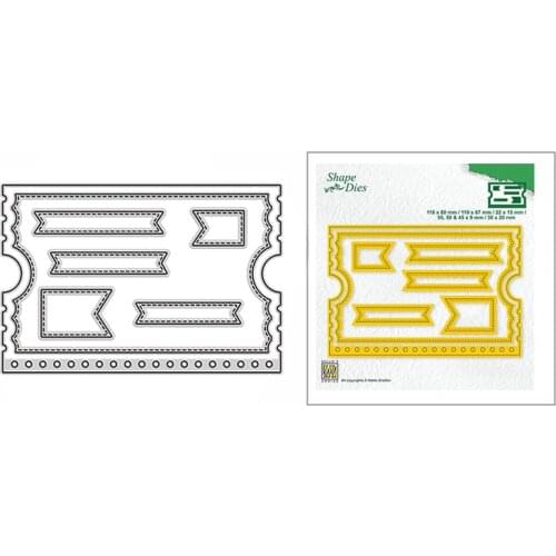 2021 New Fishtail Banners Tag Shape Metal Cutting Dies for DIY Scrapbooking Decor and Card Making Paper Craft Embossing No Stamp