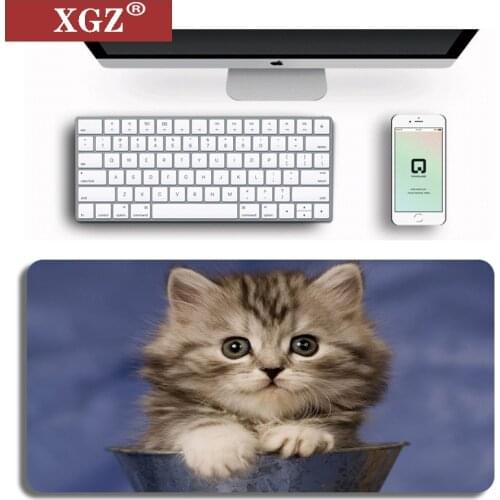 XGZ Large Size Mouse Pad Rubbe Cute Cat Animal Mouse Pad Gamer Player Desktop Computer Laptop Mouse Pad Game 400x900mm 300x800mm