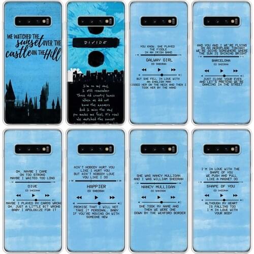 Ed Sheeran Lyrics Pictures Diy Phone Case For Samsung Galaxy A51 A71 A50S A10 A20E A30 A40 A70 A01 A21 A41 A11 A6 A7 A8 A9 Plus