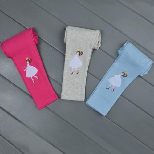 Children fashion Cotton pants Girl cute Cartoon Casual Leggings For Spring Summer 2-6Y Kids trousers CN