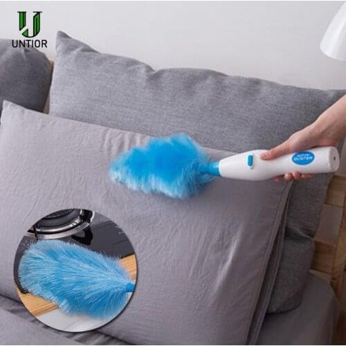 UNTIOR Electric Spin Duster Portable Feather 360° Adjustable Dust Cleaner Cleaning Brush Soft Cleaning Tools Microfiber Duster