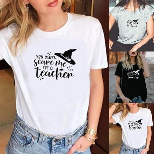 T Shirt Women 2021 Fashion Girls Women Summer Casual Loose Letter Hat Print Short Sleeve Round Neck T-shirt Top топик женский