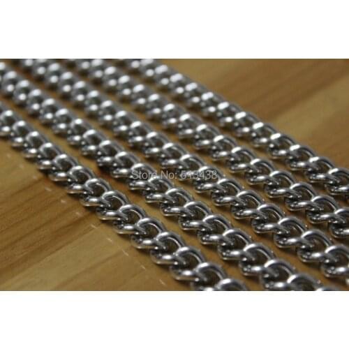 Wholesale 5meter of Stainless Steel Smooth Cowboy Link chain jewelry finding / Marking Chain DIY Cool Heavy
